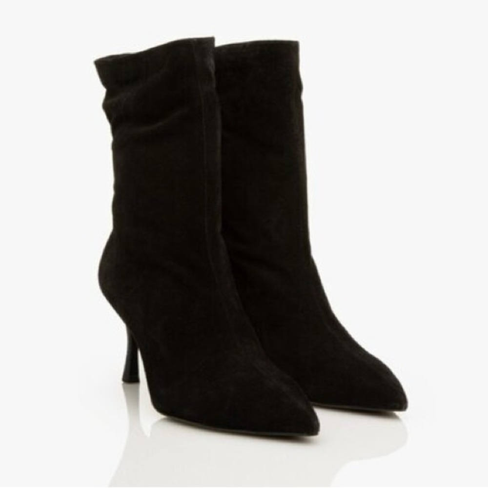 Rag and Bone Brea Slouch Boot in Black Suede - Picture 2 of 8